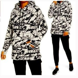 Zella Activewear Black/White Polar Fleece Cozy Pullover NWT - Size Medium